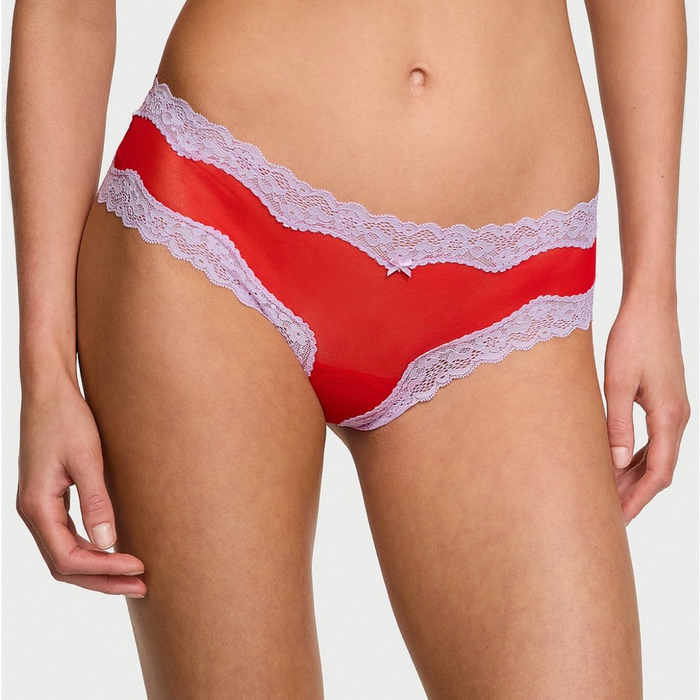 Victoria's Secret Red and Lavender Lace Panties